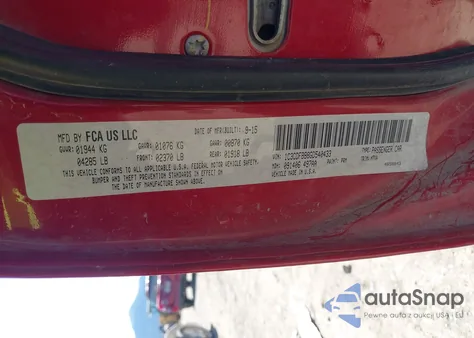 2016 Dodge Dart Sxt из США, поврежденный, VIN 1C3CDFBB8GD540433